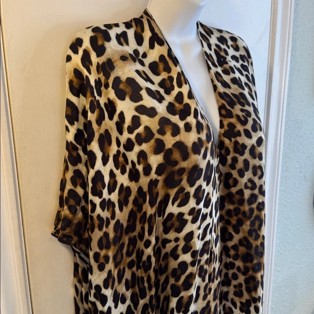 NWT Chico's Animal Print Ruana Wrap Kimono One Size